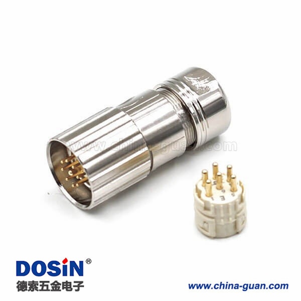 M23信号连接器9芯公插头压接插头20A 300V M23信号连接器9芯公插头压接插头20A 300V