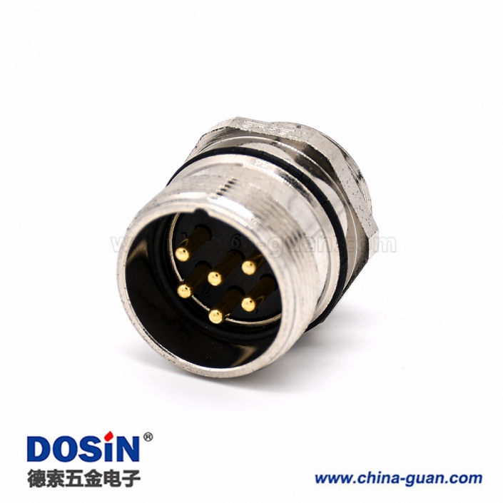 M型连接器 M623 6芯直式公头接线插座 M型连接器 M623 6芯直式公头接线插座