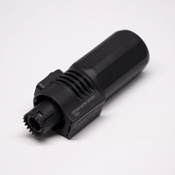 储能电池连接器直式IP67防水150A铜牌对接8mm黑色插头插座 储能电池连接器直式IP67防水150A铜牌对接8mm黑色插头插座