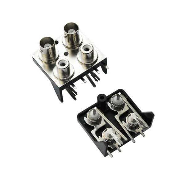 pcb连接器插座带RCA弯式射频同轴BNC连接器DOSIN-801-0026