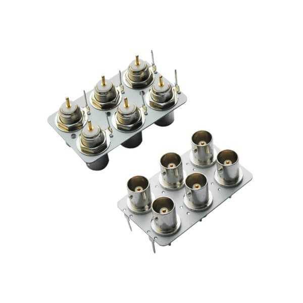 pcb插座6同轴射频直式母头BNC连接器DOSIN-801-0023 pcb插座6同轴射频直式母头BNC连接器DOSIN-801-0023