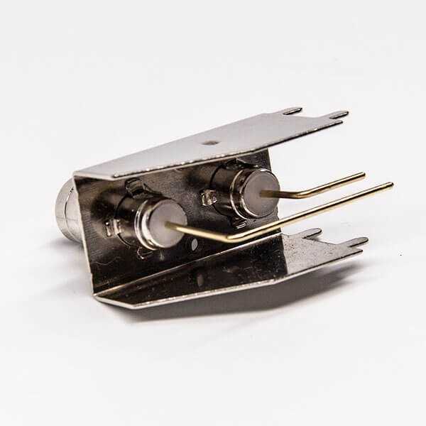 bnc双母头连接器弯式插PCB板DOSIN-801-0285