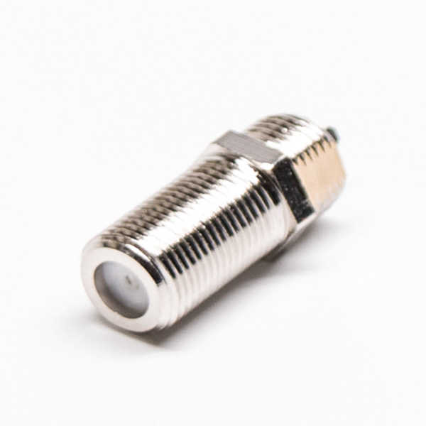 F头插座母头直式同轴连接器焊接后锁穿墙 DOSIN-803-0213 F头插座母头直式同轴连接器焊接后锁穿墙 DOSIN-803-0213