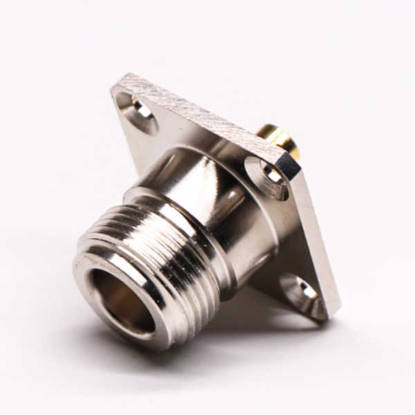 N型连接器焊接接同轴线缆直式母头四孔法兰 DOSIN-805-0338 N型连接器焊接接同轴线缆直式母头四孔法兰 DOSIN-805-0338