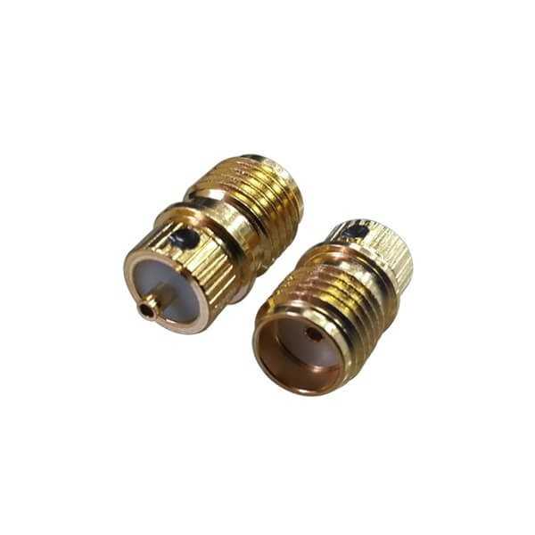 电视接头压入式SMA母头直式母头座金色树脂灌胶DOSIN-806-1064