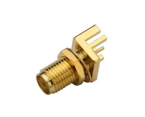 直式插 PCB卡板式SMA镀金母头座前锁穿墙式接1.60mm电路板DOSIN-806-1075