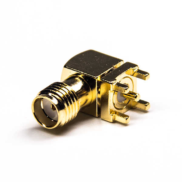 镀金弯式sma母头弯式穿孔式接PCB板50欧姆DS806FPR117 镀金弯式sma母头弯式穿孔式接PCB板50欧姆DS806FPR117