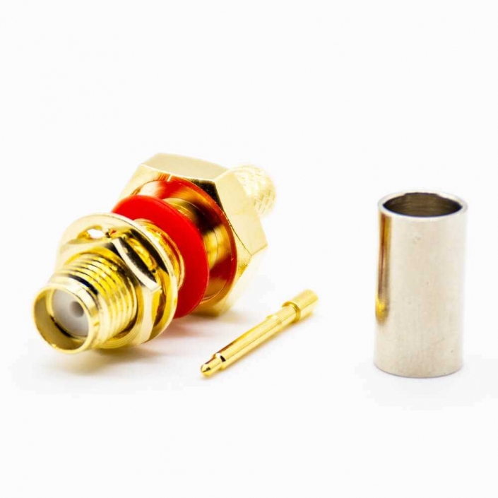 RP-SMA防水母头直式接线LMR200压接前锁连接器DS806FCS131 RP-SMA防水母头直式接线LMR200压接前锁连接器DS806FCS131